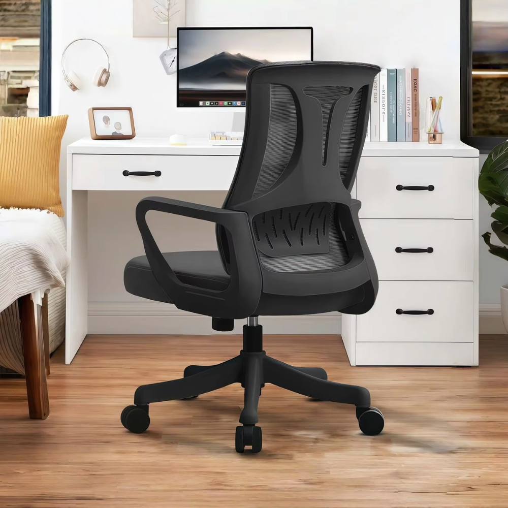Cadeira de Escritório Diretor Ergonômica Apoio Lombar Mesh Syberflex