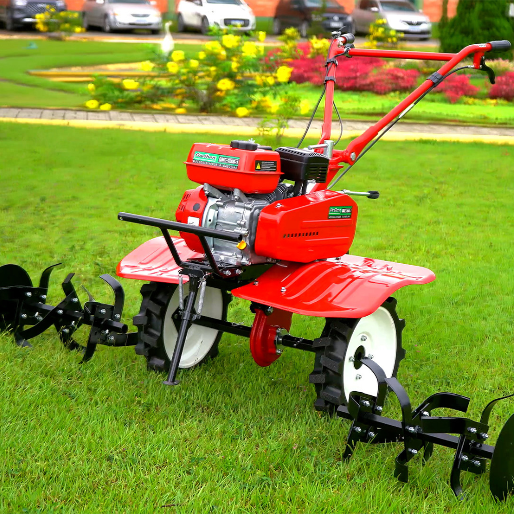 Motocultivador Tratorito a Gasolina Garthem 7HP 4T Roda 8 Polegadas GMG-7000-8