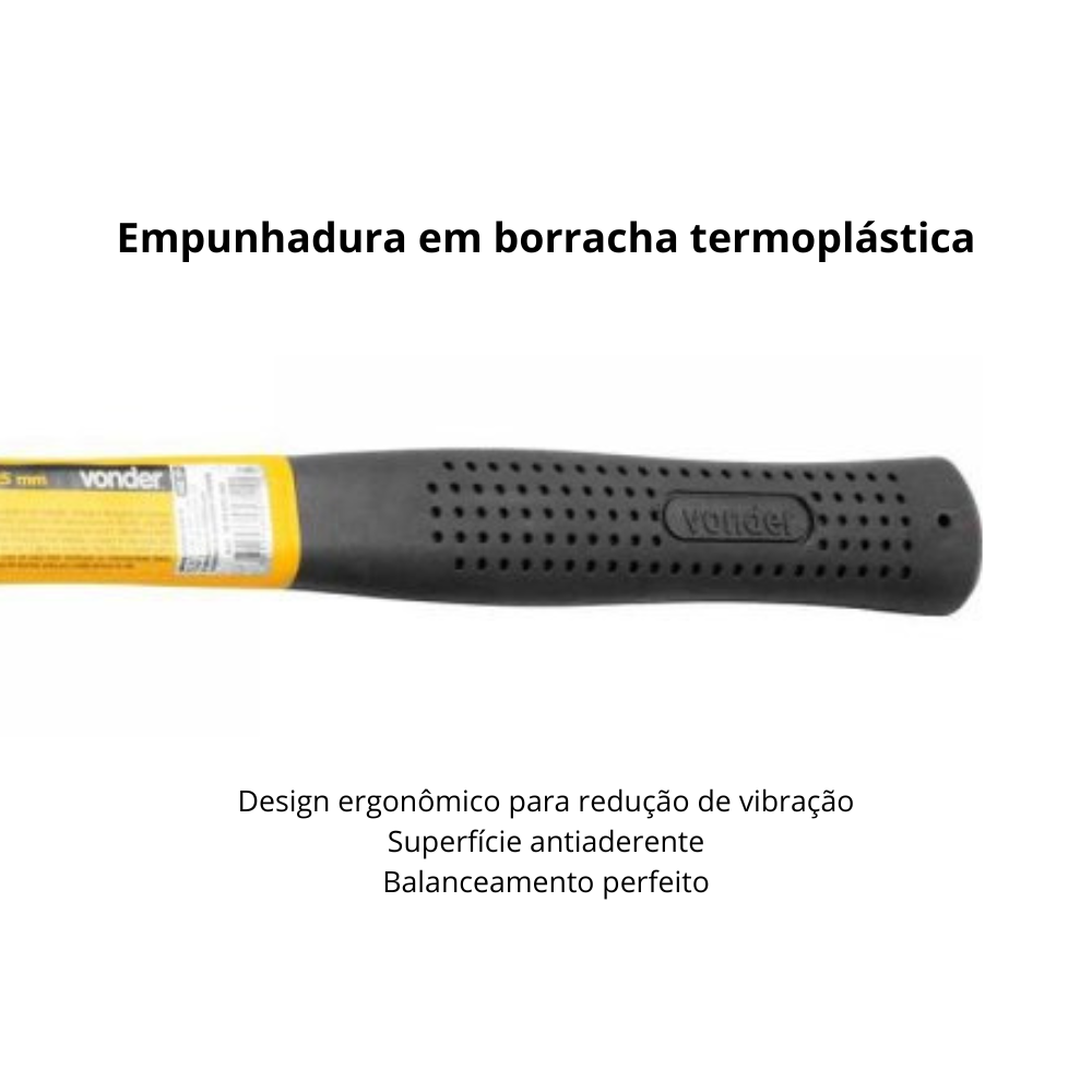 Martelo Unha 27mm Vonder com Cabo de Fibra Emborrachado