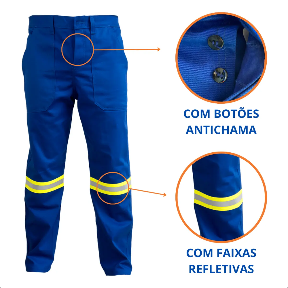 Calça Eletricista NR10 Azul Royal CA 53.795