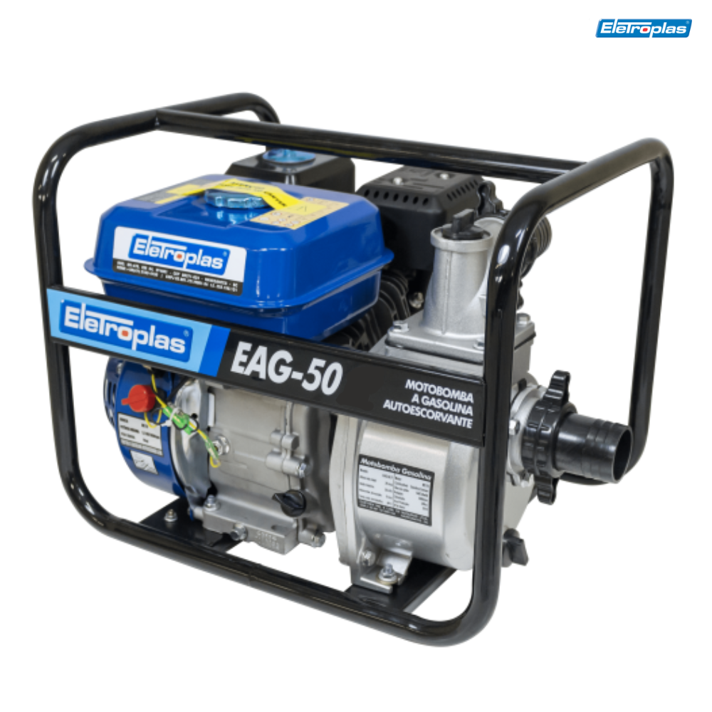 Motobomba Bomba de Água Autoescorvante a Gasolina EAG-50-1 7HP Eletroplas