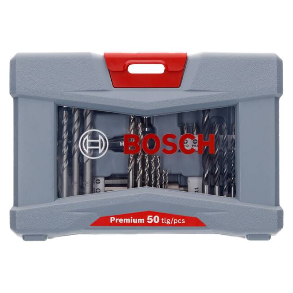 Jogo de Brocas Multimaterial Bosch Premium 50 Peças Com Maleta
