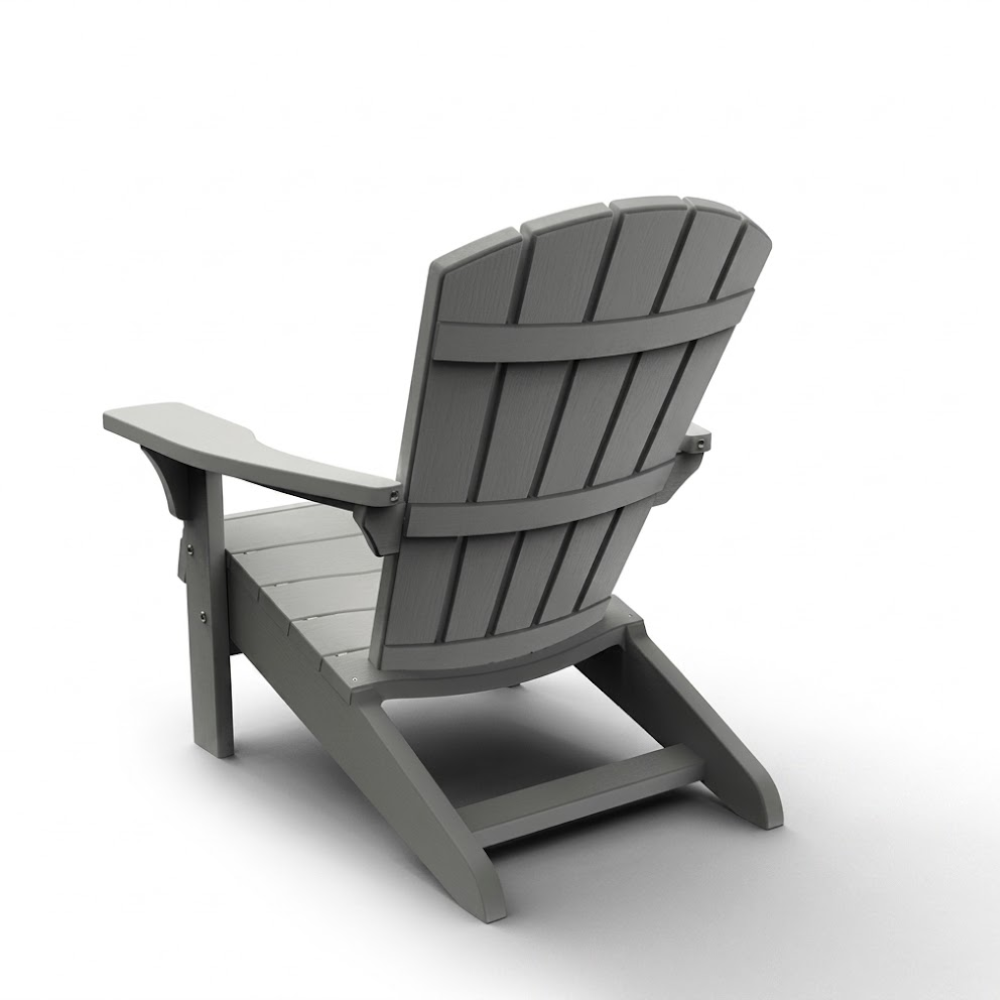 Cadeira Adirondack Pavão Madeira Plástica Área Externa Branca 160kg