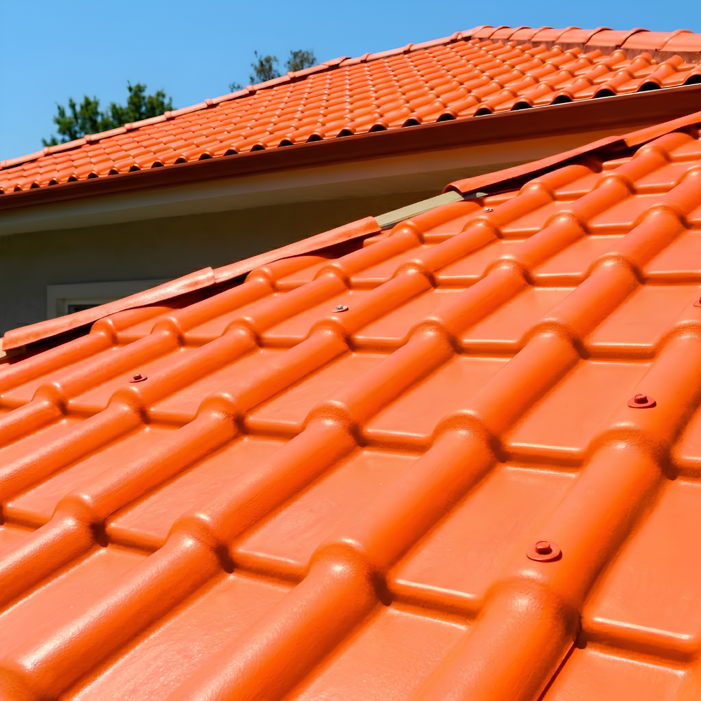 Telha PVC Plan Colonial Muke Tools Terracota 241x88cm 6 Ondas 1,5mm