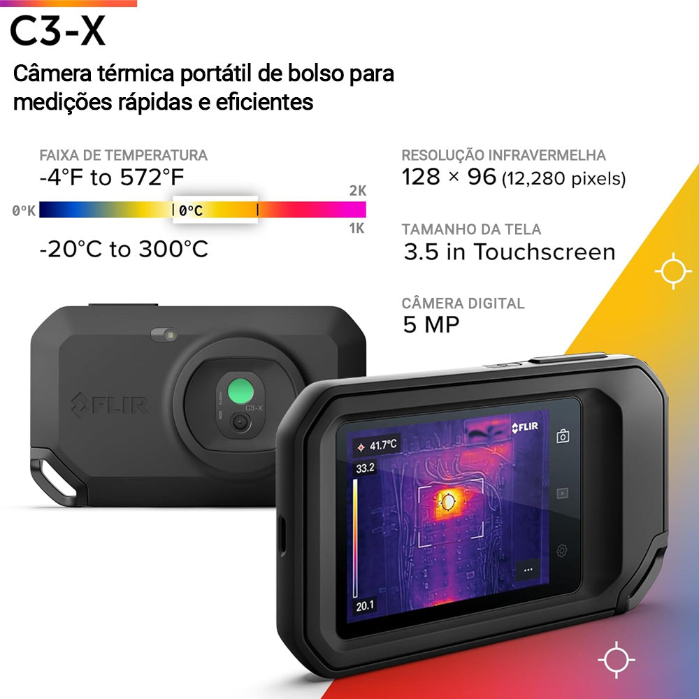 Câmera Térmica Infravermelho Termográfica 12.288 Pixels Flir