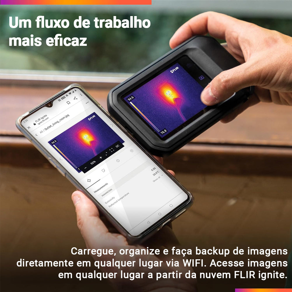 Câmera Térmica Infravermelho Termográfica 12.288 Pixels Flir