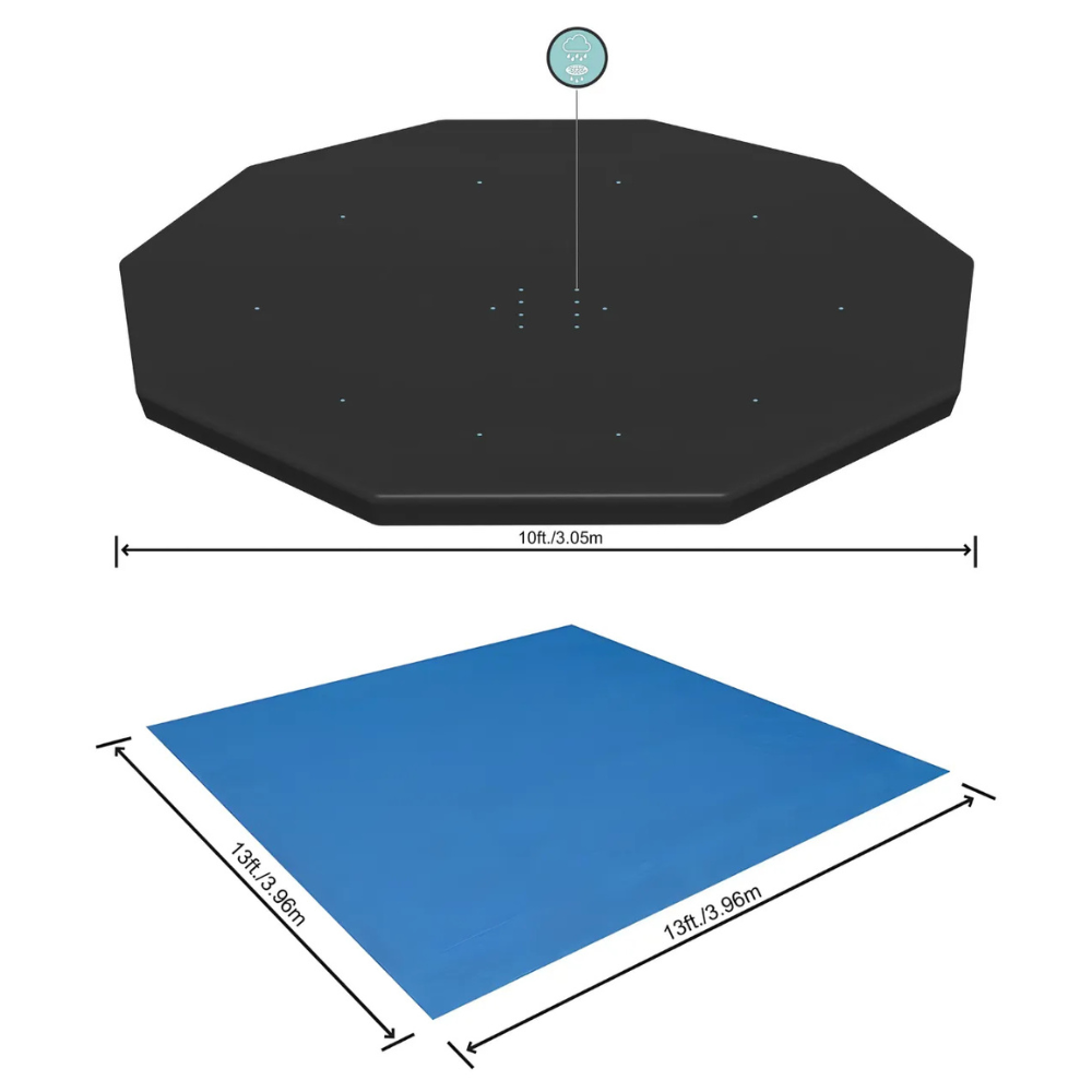 Kit Piscina Estruturada 6473L 3,66m Bestway Completa + Filtro 127V, Capa e Lona