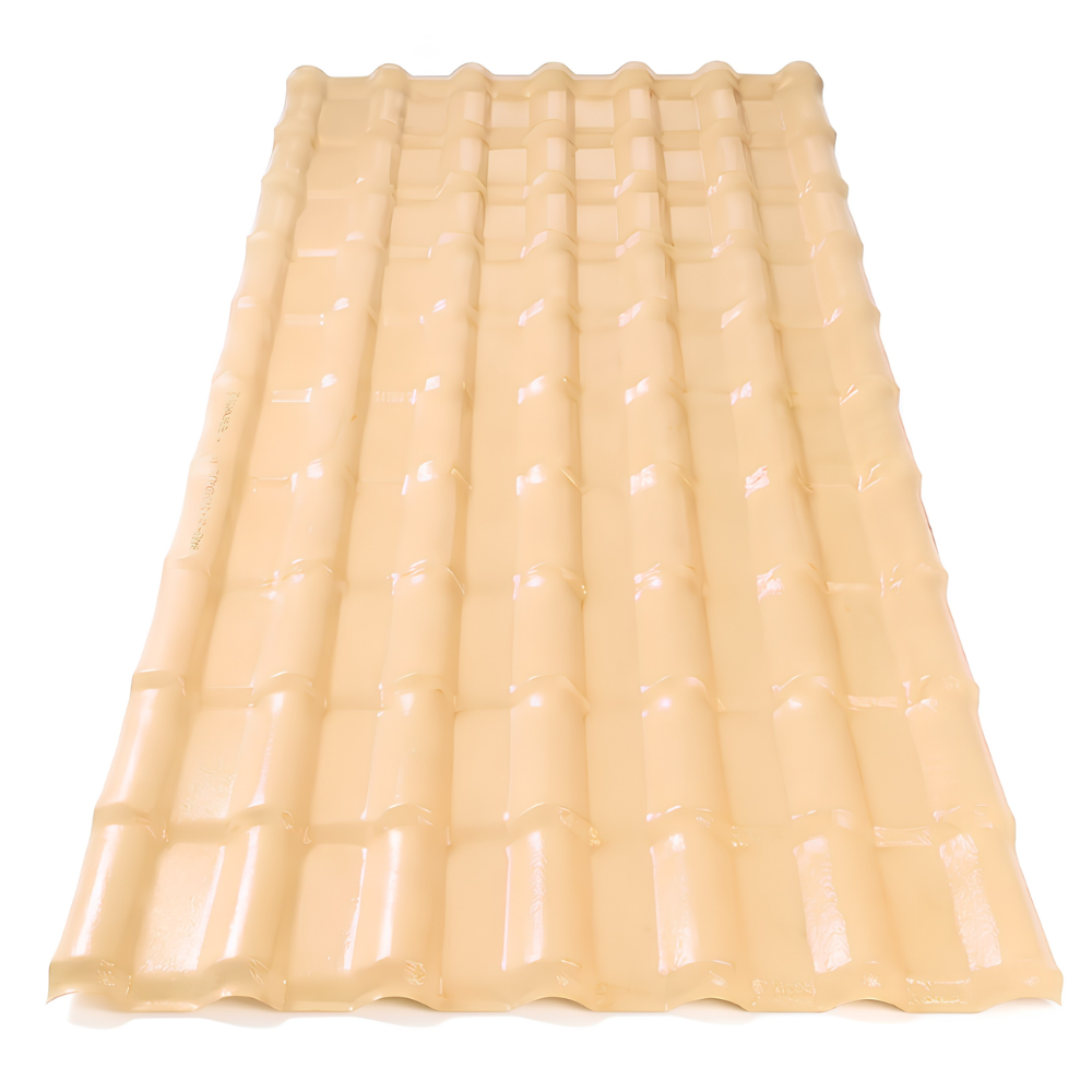 Telha PVC Plan Colonial Muke Tools Marfim 241x88cm 6 Ondas 1,5mm