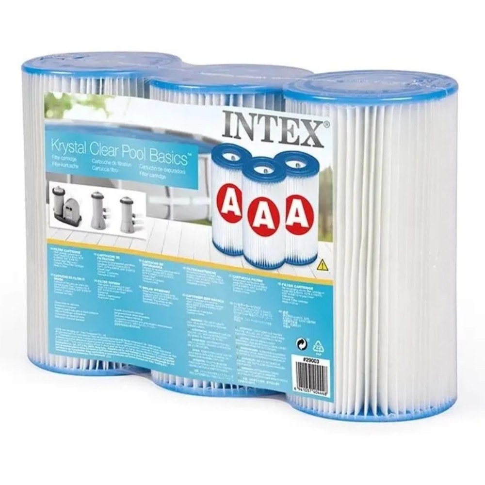 Kit Bomba Filtrante Intex 3.785 L/H para Piscinas com 3 Cartuchos Refil Tipo A