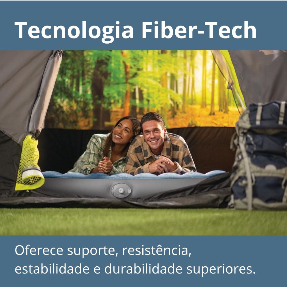 Colchão Inflável 2 Unidades Casal Queen Intex Dura-Beam Prestige com Bomba USB Recarregável