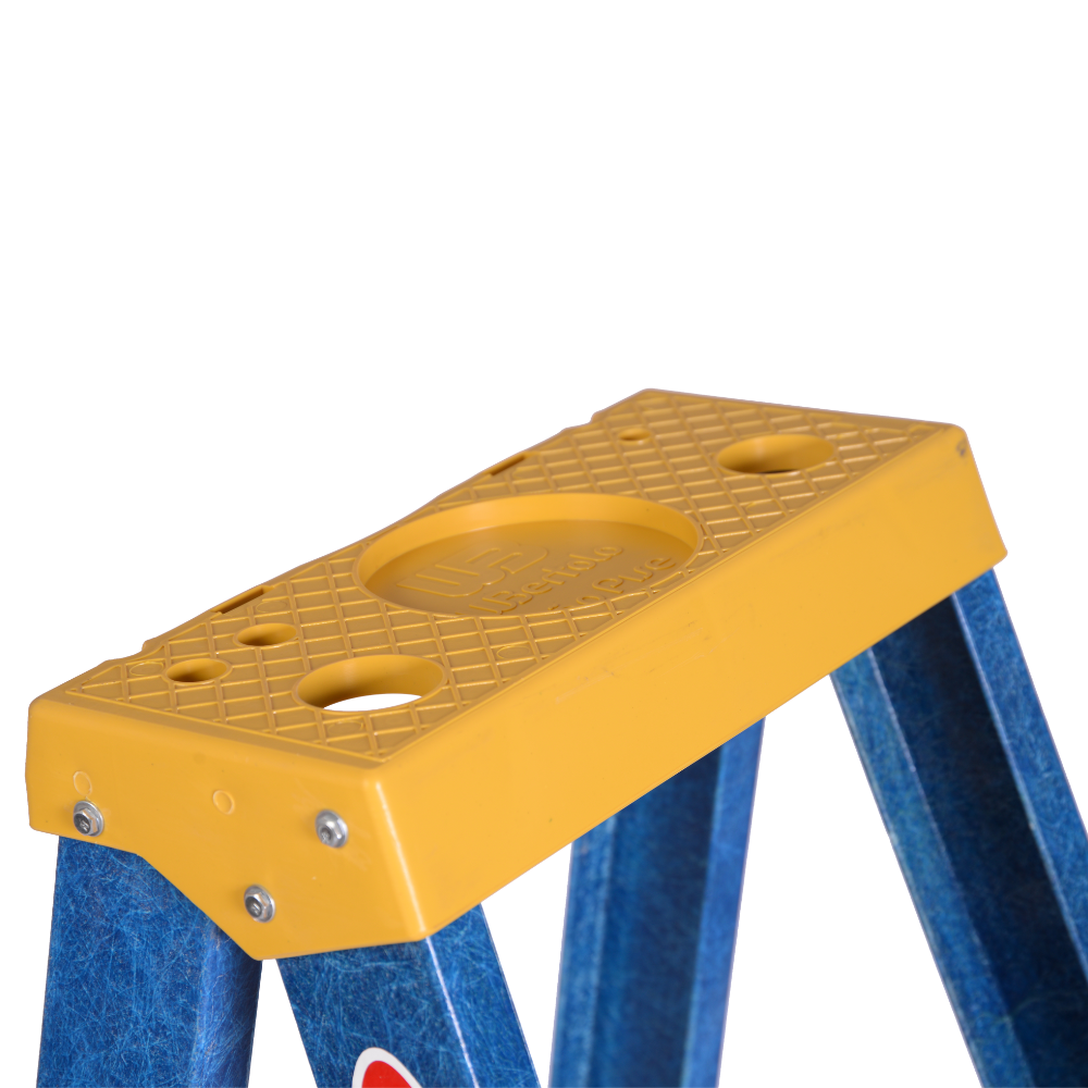 Escada de Fibra e Alumínio Tesoura Simples Premium 1,50m 5 Degraus 120kg W.Bertolo