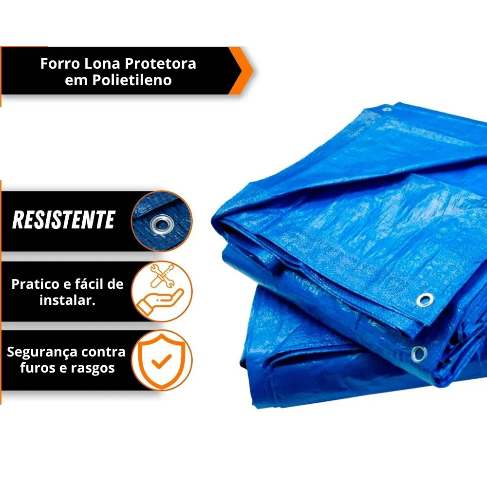 Kit Bomba Filtrante Bestway 2.006 L/h 127V + Forro Lona 4x4m