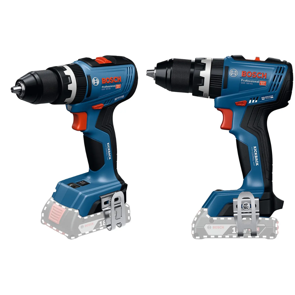 Parafusadeira Furadeira de Impacto Bosch GSB 18V-65 18V Brushless com 2 Baterias e Carregador