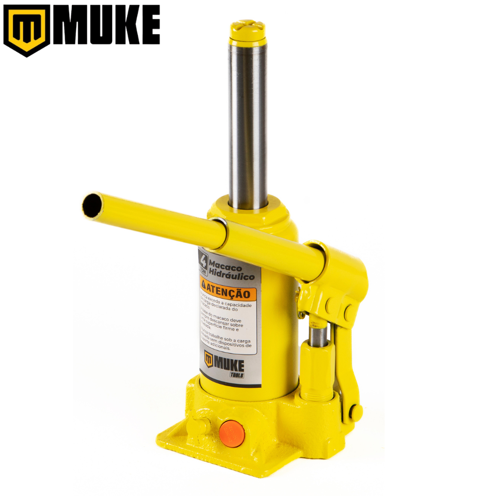 Kit Chave de Impacto 21V Brushless 2 Baterias com Maleta + Macaco Garrafa 4 Toneladas Muke Tools