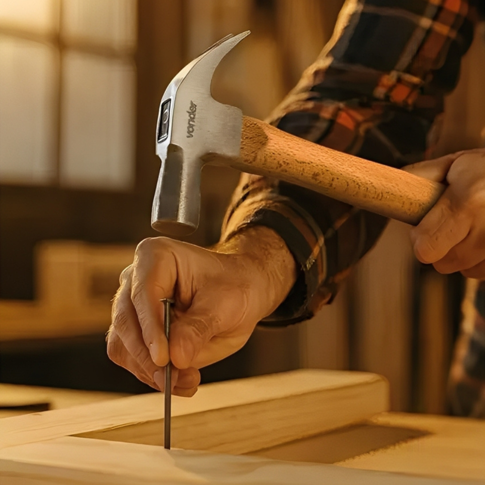 Martelo Unha Polido 29 Mm Com Cabo De Madeira Vonder