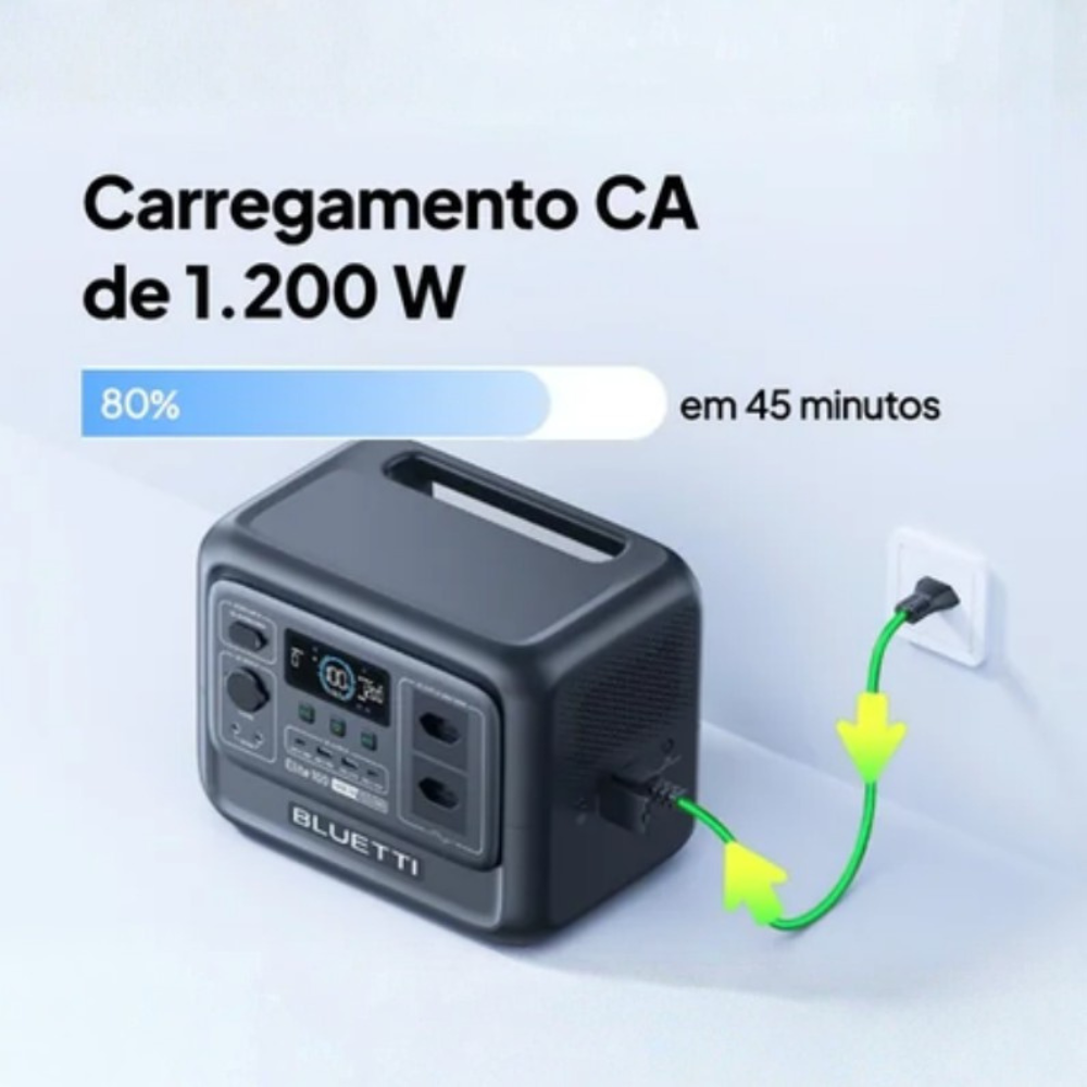 Estação De Energia Gerador Solar Bluetti Elite 100 V2 127V 1024Wh
