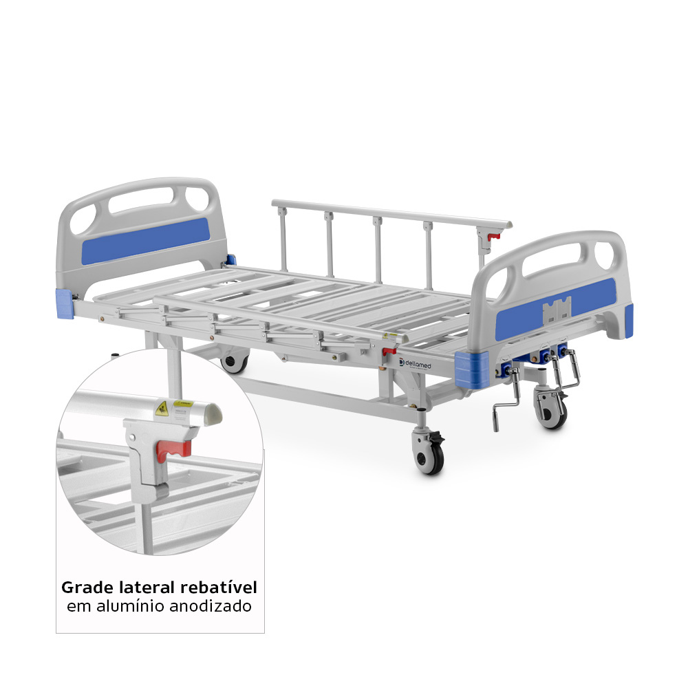Cama Hospitalar DX3 3 Movimentos até 200 Kg Dellamed