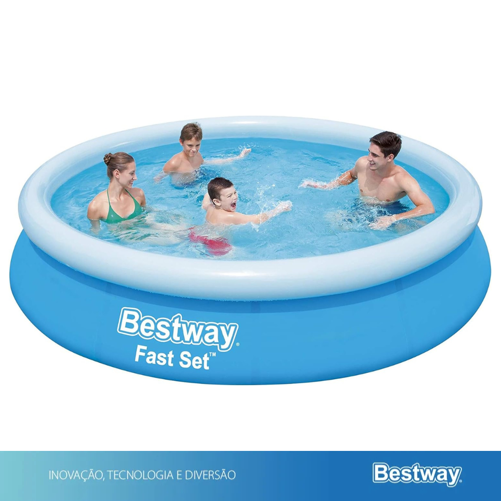 Piscina Inflável Bestway Fast Set 5.377 Litros 3,66m com Bomba Filtrante 127V