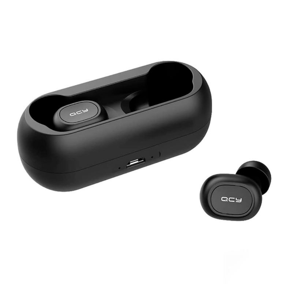 Fone de Ouvido Bluetooth QCY T1C IN2012 TWS com Microfone Preto