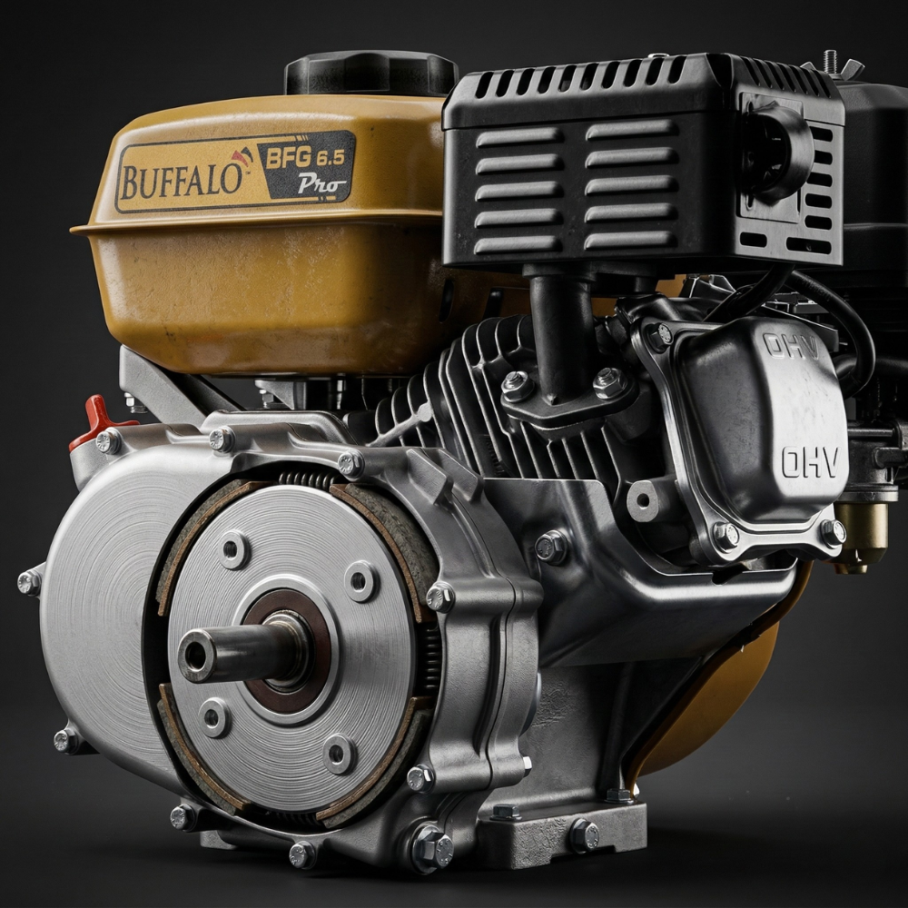 Motor Gasolina Estacionário BFG6.5CV 4T Estacionário Partida Manual com Embreagem e Redutor Buffalo