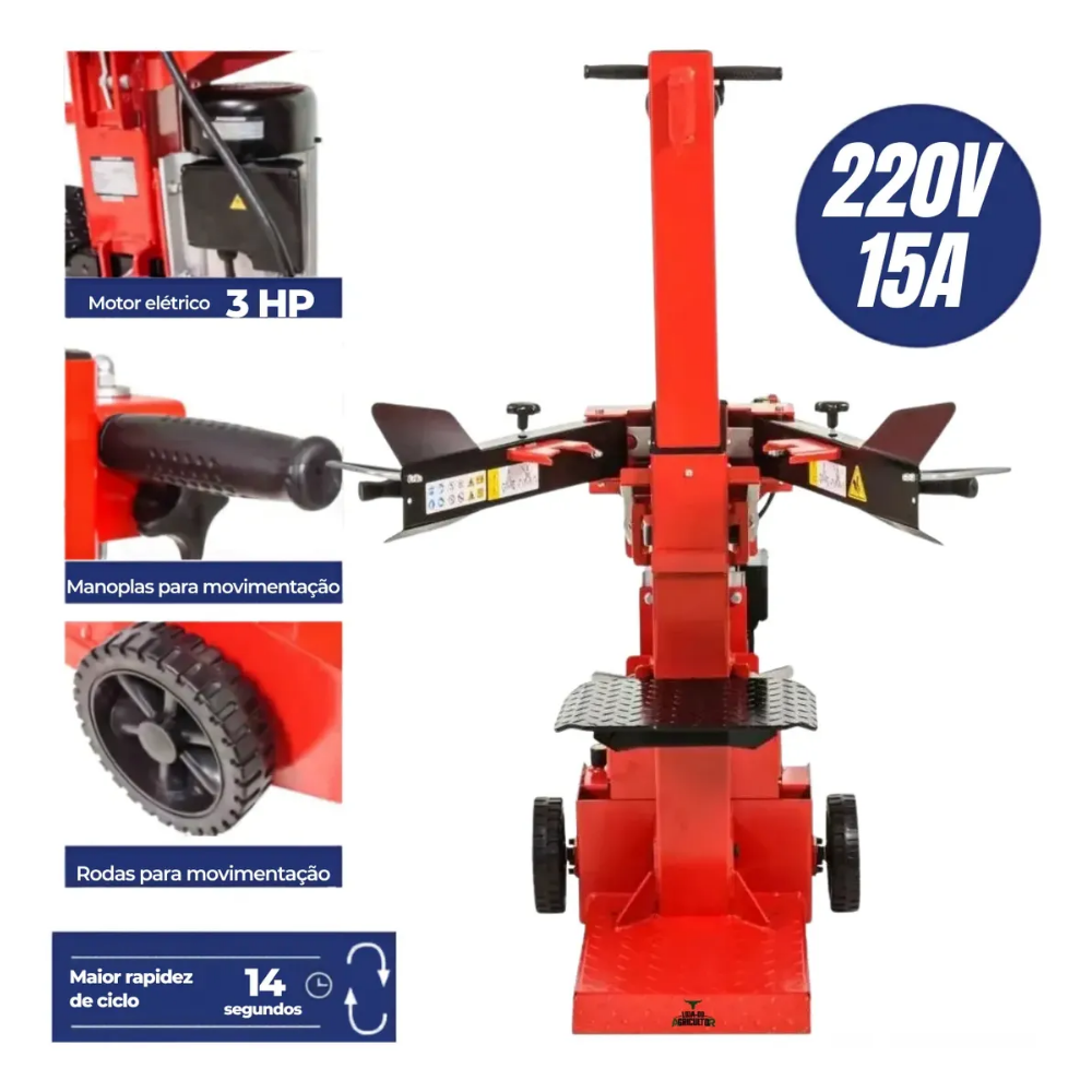 Rachador de Lenha Elétrico Vertical Kawashima RL31250-E 2300W 220V 7 Ton