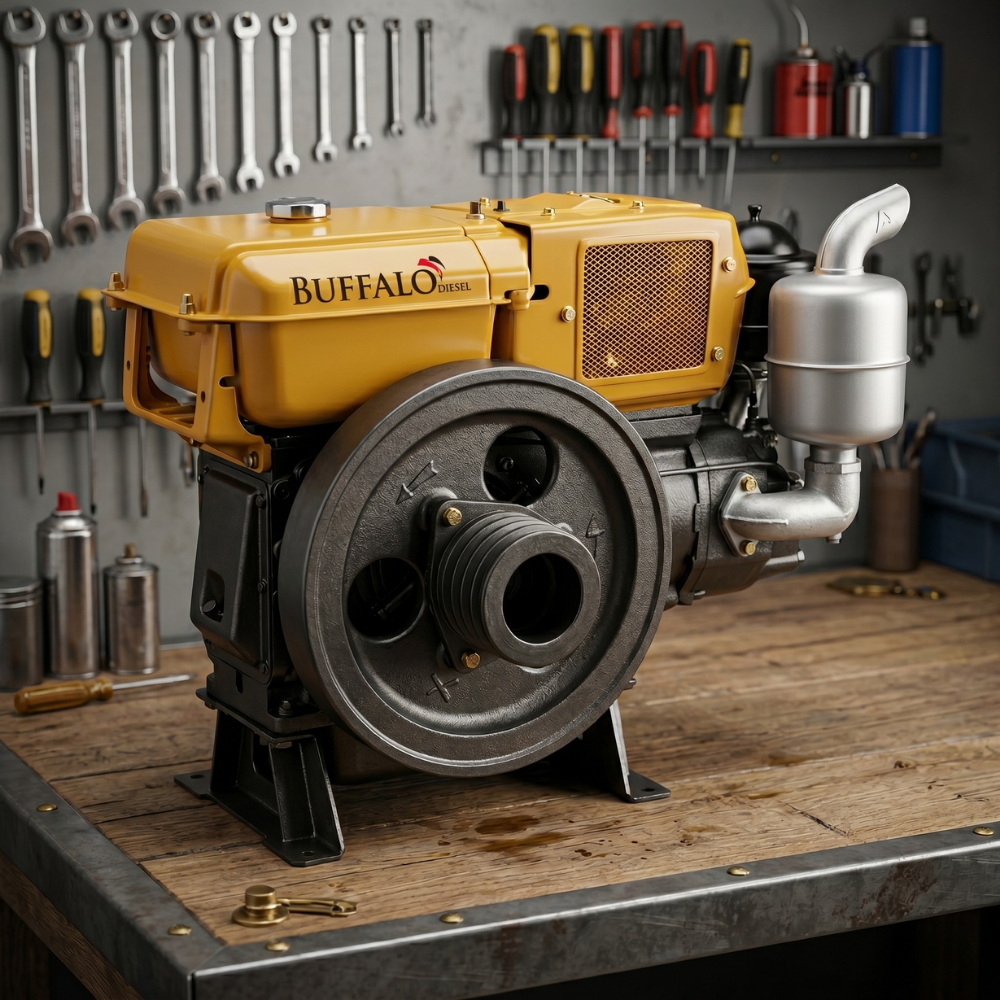 Motor Diesel 18HP Buffalo BFD 18.0 Refrigerado a Água Partida Manual Uso Profissional