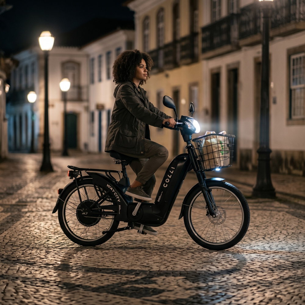 Bicicleta Elétrica Colli Way City Aro 24 500W 48V