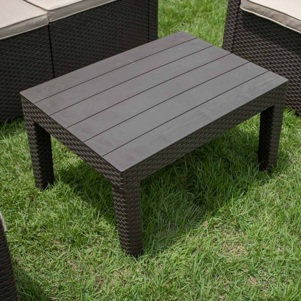 Conjunto de Sofá 4 Lugares para Jardim Área Externa Rattan Syberflex com Mesa e Almofadas