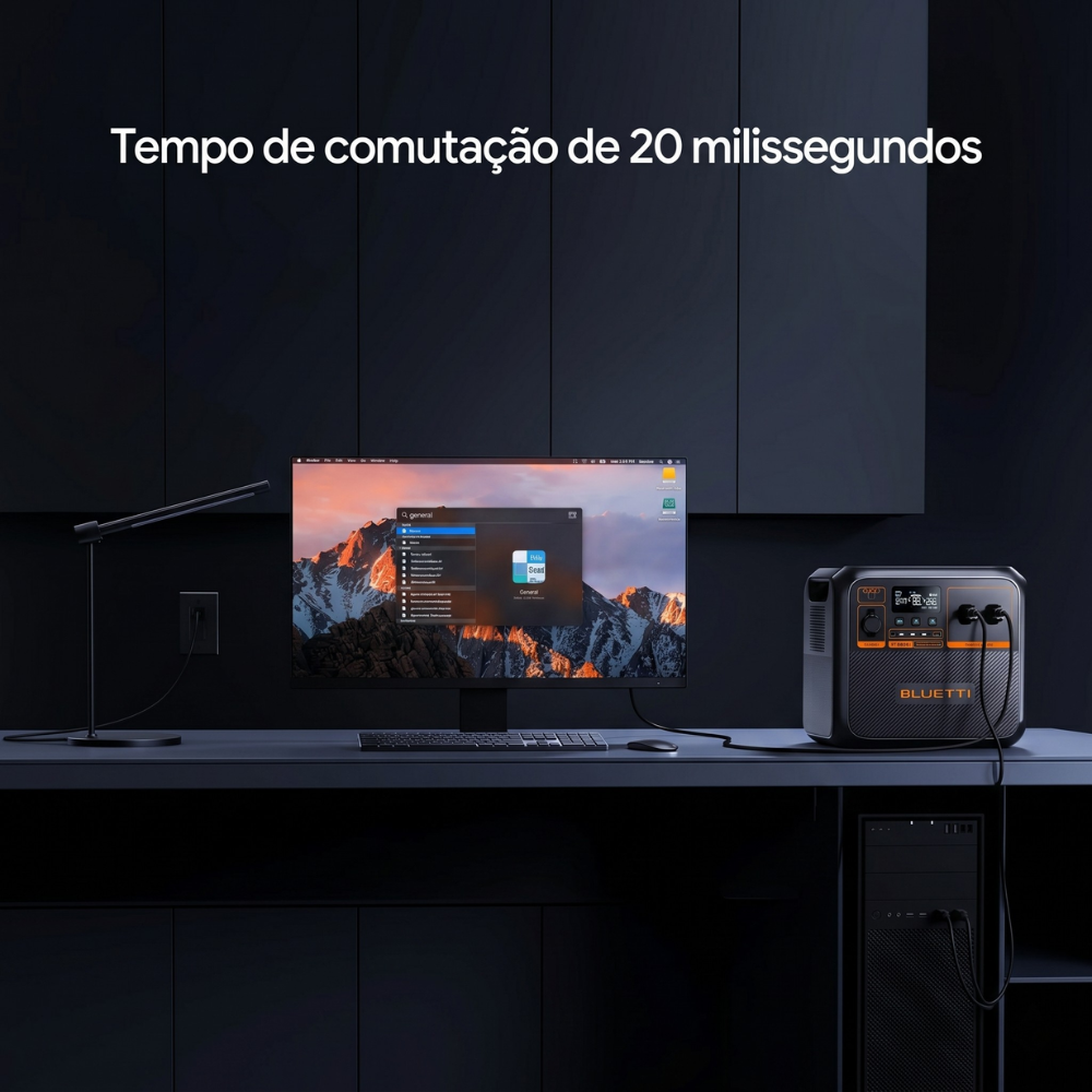 Estação de Energia Portátil Bluetti AC180P 1800W 1440Wh