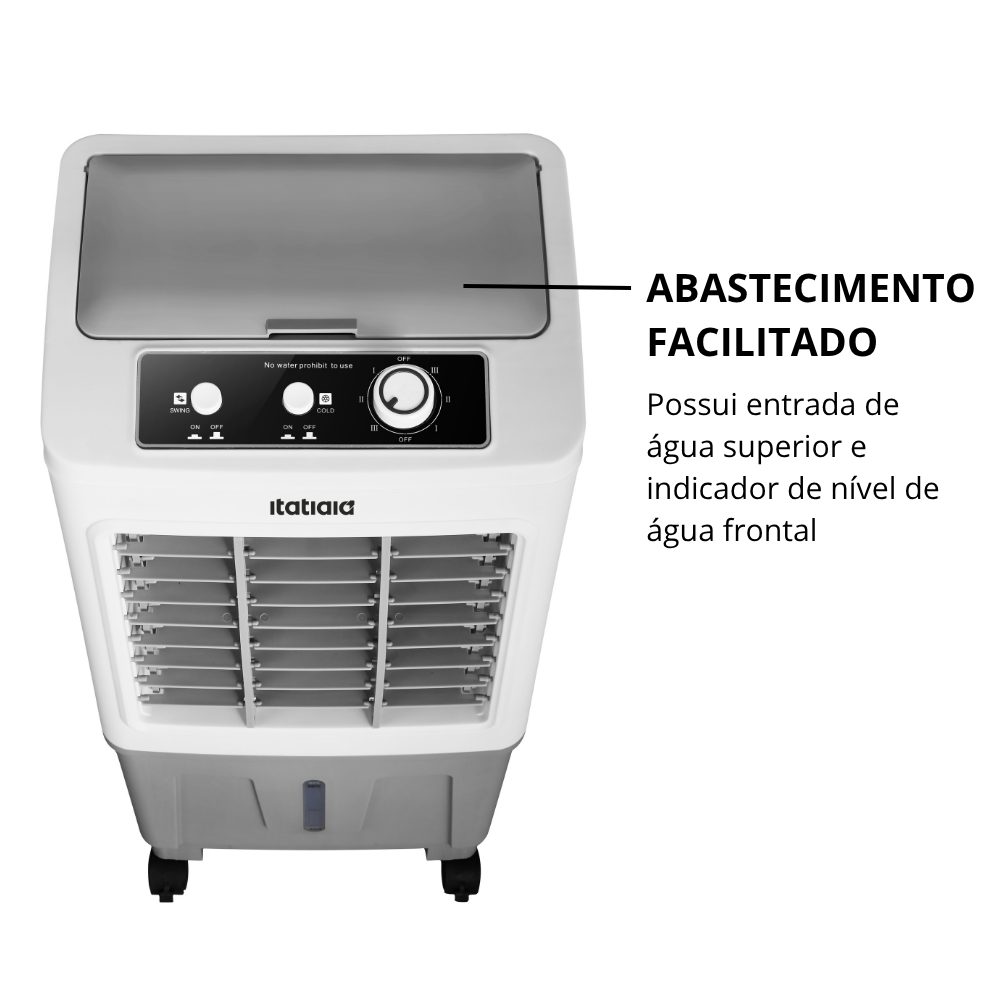 Climatizador de Ar Frio Portátil Itatiaia 20 Litros 4 em 1 127V - Resfria, Umidifica, Filtra, Ventila