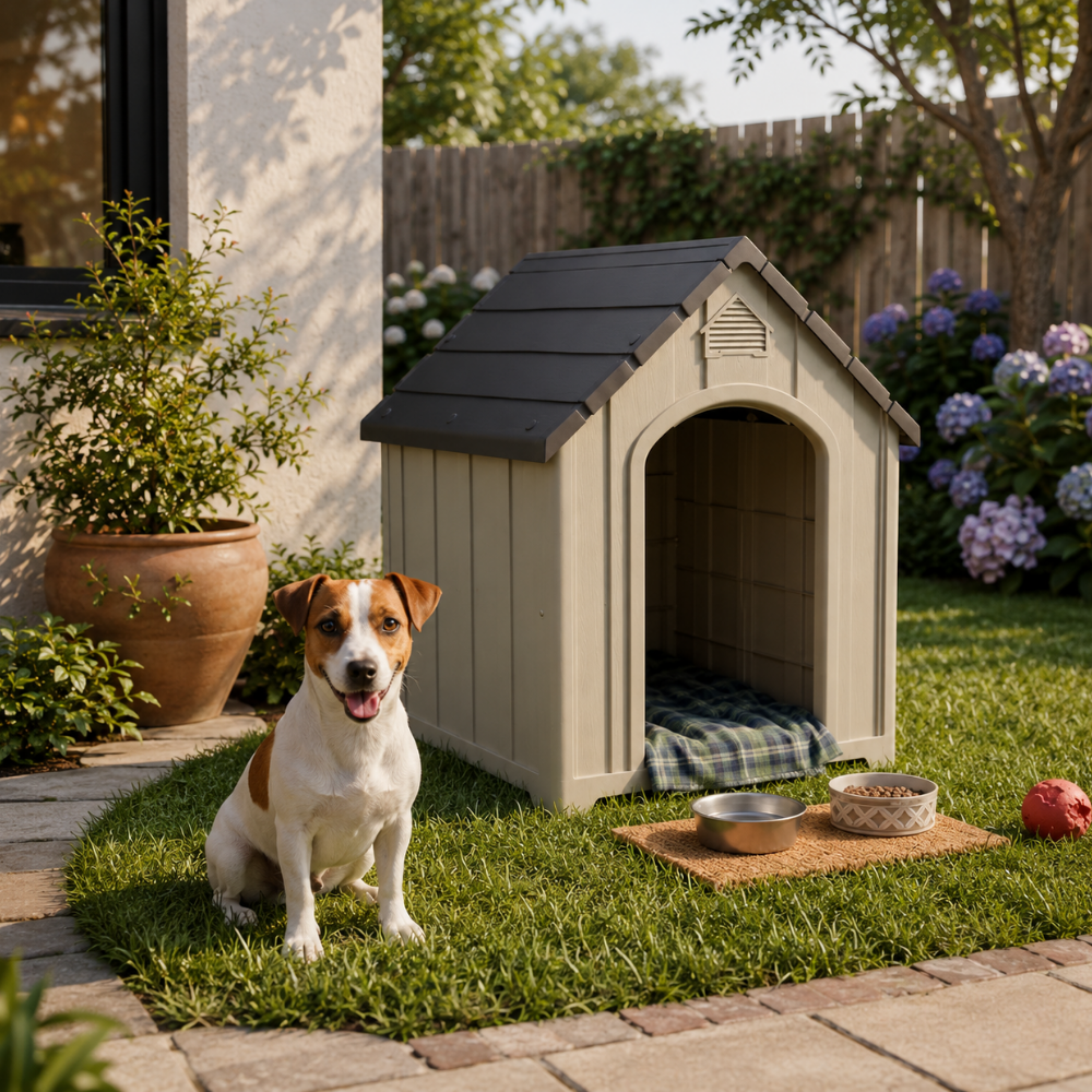 Casa Casinha para Cachorro Média Resistente Impermeável Fácil Montagem Syberflex