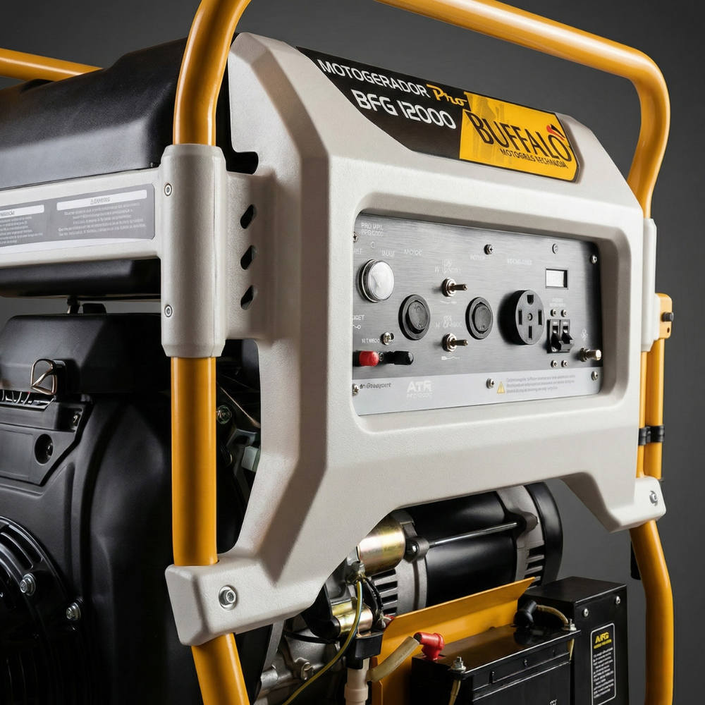 Gerador de Energia Gasolina BFGE 4T 23CV 15KVA 680CC 380V Trifásico com Partida Elétrica Buffalo