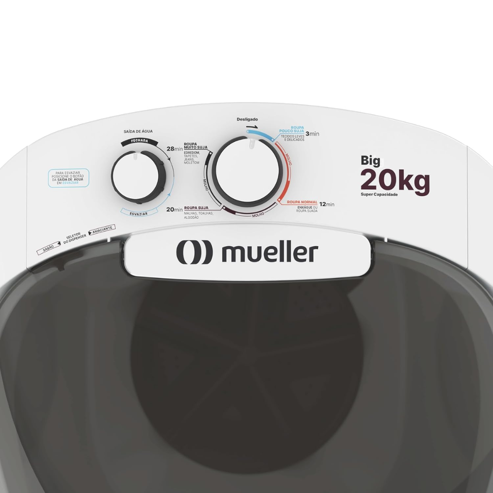 Tanquinho Semiautomático Mueller Big 20Kg Branco