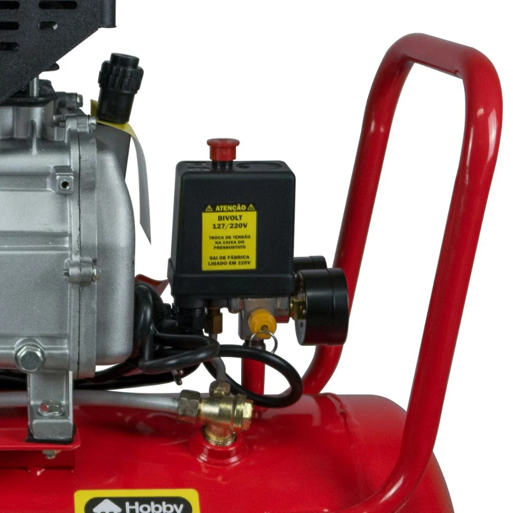 Compressor de Ar Portátil Motomil 8,8 Pés/min 2,5HP Bivolt 50L c/ Acessórios para Pintura e Inflagem
