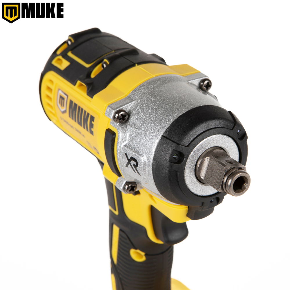 Chave De Impacto 21V 380Nm Brushless com 2 Baterias 3000mAh, Kit 15 acessórios e Maleta Muke Tools