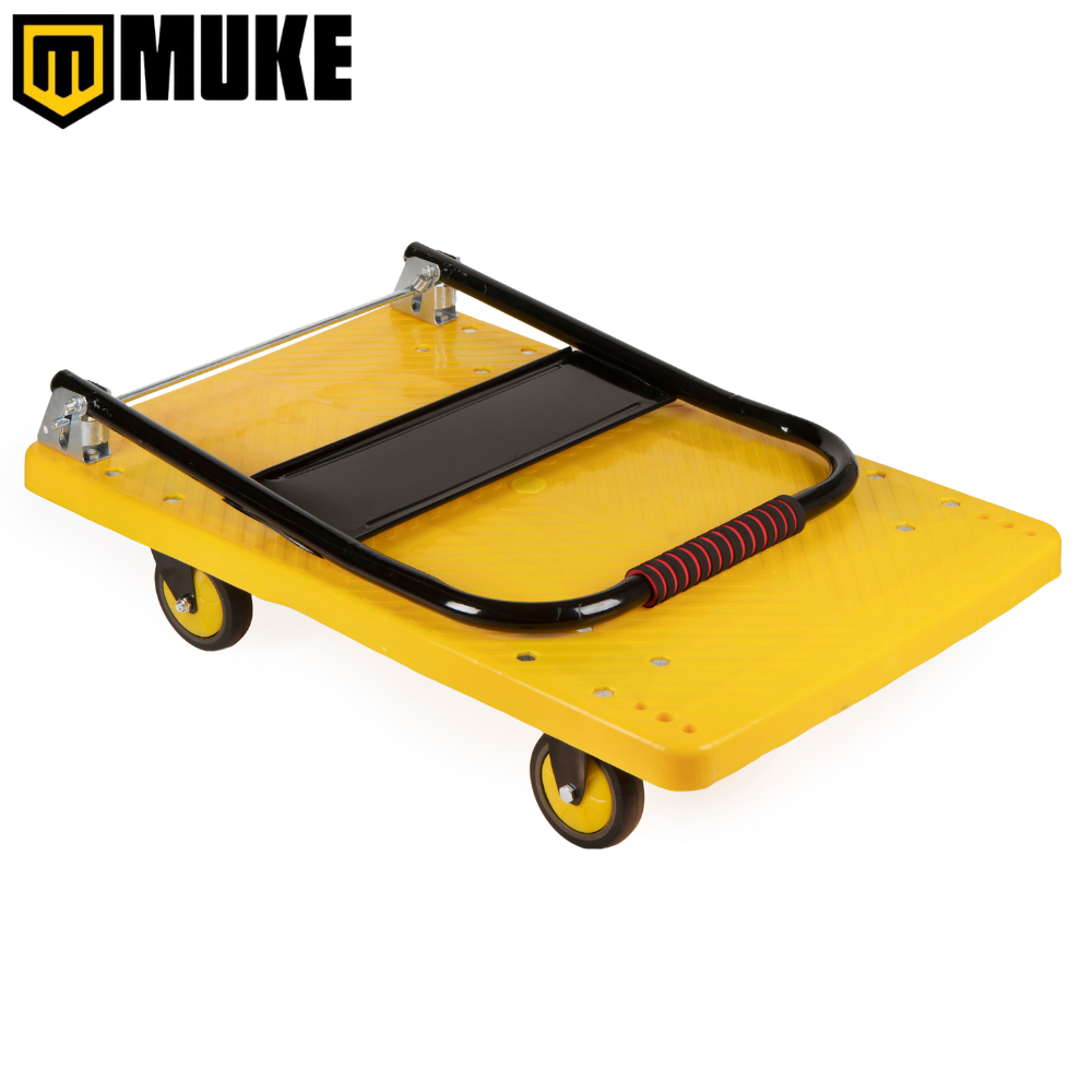 Carrinho Plataforma Dobrável Reforçado para Carga 300kg 4 Rodas Muke Tools