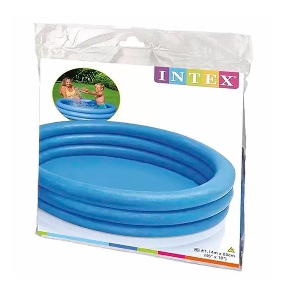 PISCINA INFLÁVEL REDONDA INTEX CRYSTAL BLUE DE 114CM X 25CM 156L AZUL