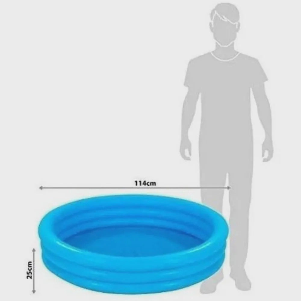 PISCINA INFLÁVEL REDONDA INTEX CRYSTAL BLUE DE 114CM X 25CM 156L AZUL