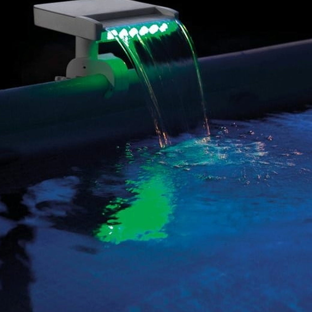 CACHOEIRA COM CASCATA PARA PISCINA COM LED MULTI COLORIDA INTEX