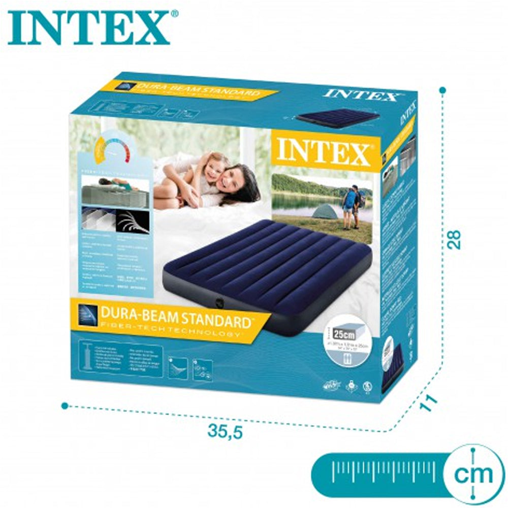 Colchão Inflavel Casal Intex Dura Beam Classic Downy Full Resistente até 270Kg