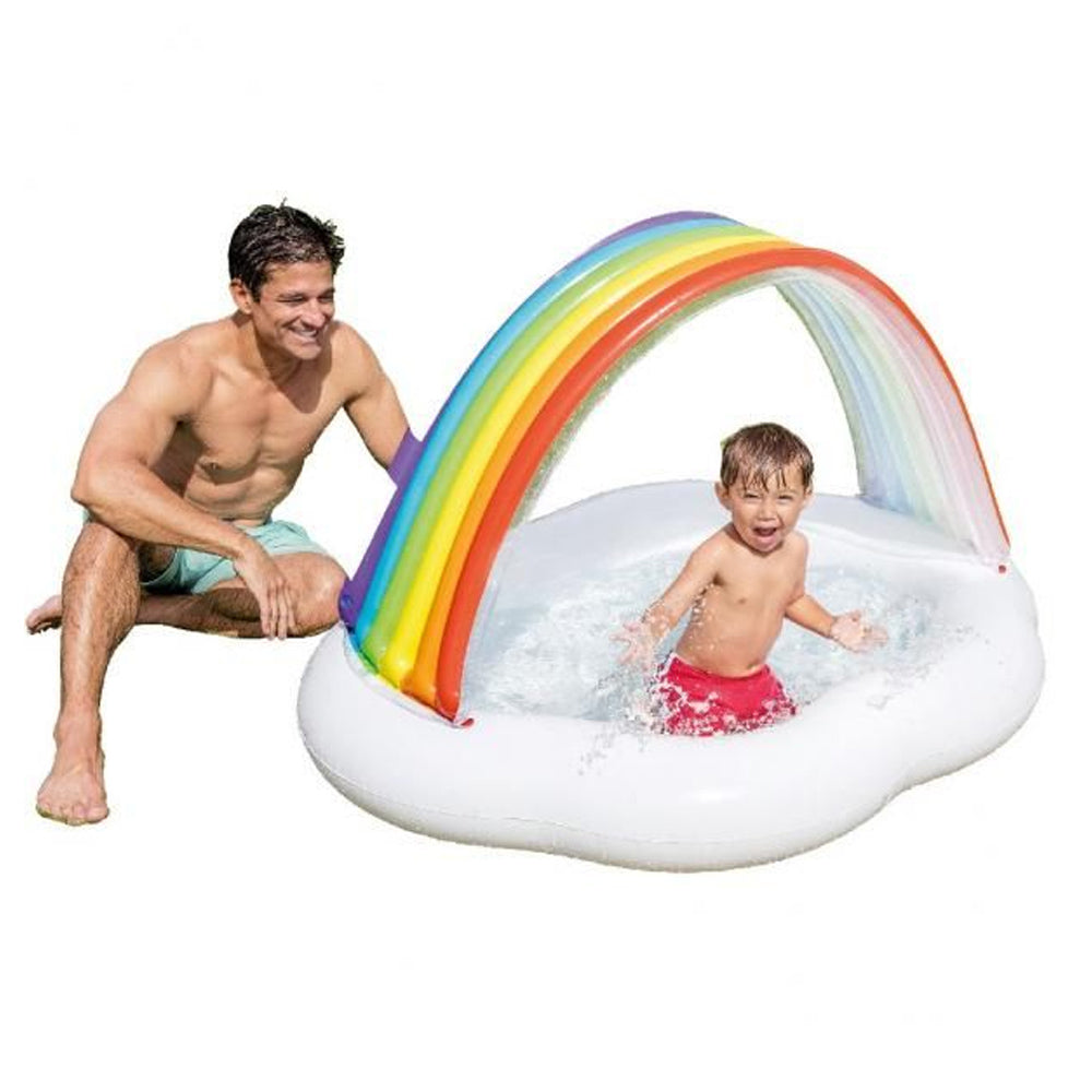 PISCINA BANHEIRA INFANTIL NUVEM ARCO IRIS 82 LITROS INTEX