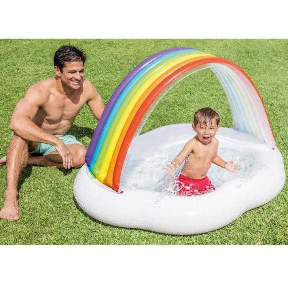 PISCINA BANHEIRA INFANTIL NUVEM ARCO IRIS 82 LITROS INTEX
