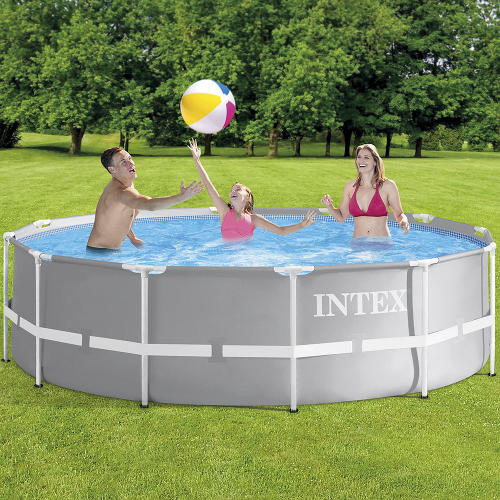 Piscina Estrutural Redonda 8.592 Litros C/ Bomba 127v e Escada Intex