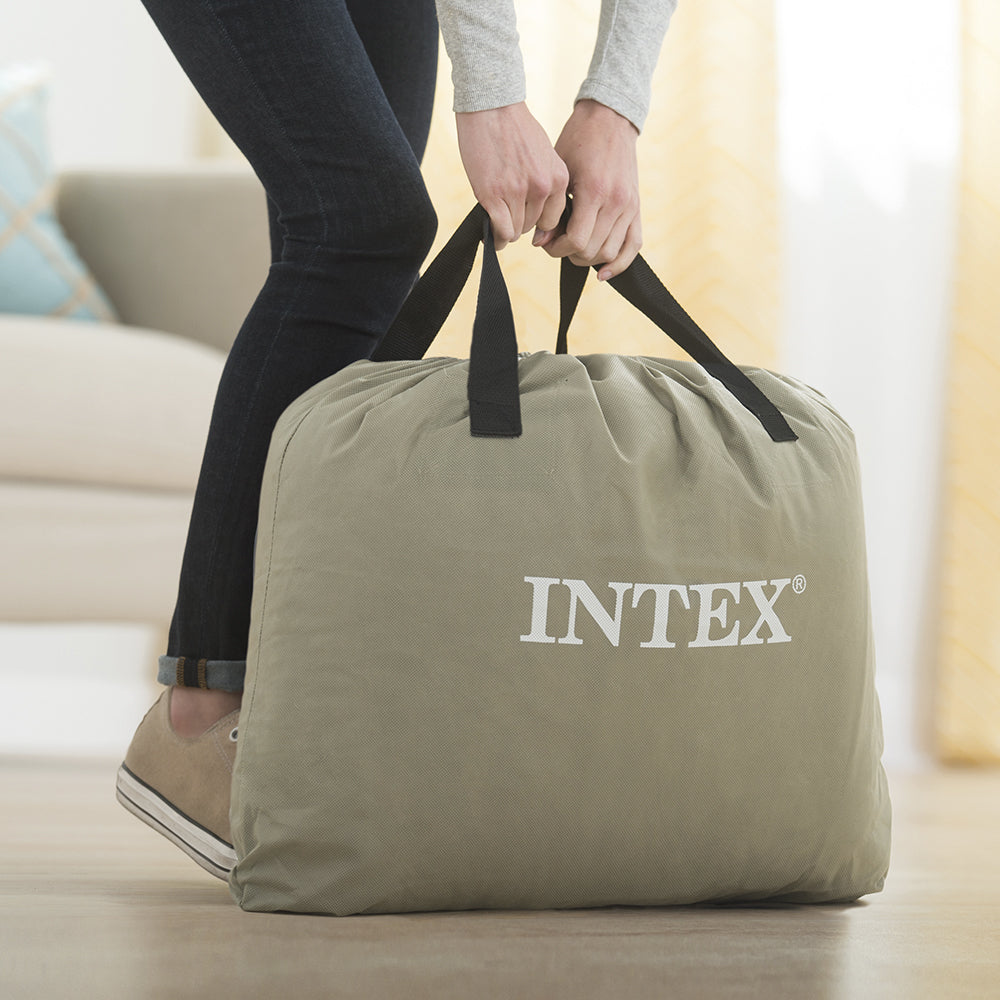 Colchão Inflável Queen C/ Bomba Elétrica Embutida 127v Deluxe Pillow Rest Raised Intex