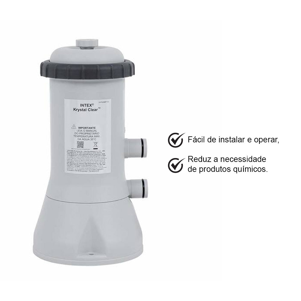 Piscina Estrutural Retangular 7.127 Litros Intex Com Bomba e Filtro 220V