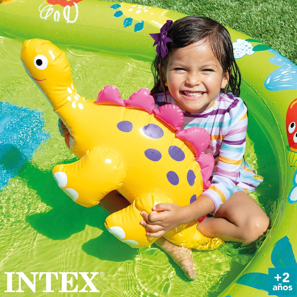 Piscina Inflável Intex Parque dos Dinossauros 143 Litros Escorregador Infantil