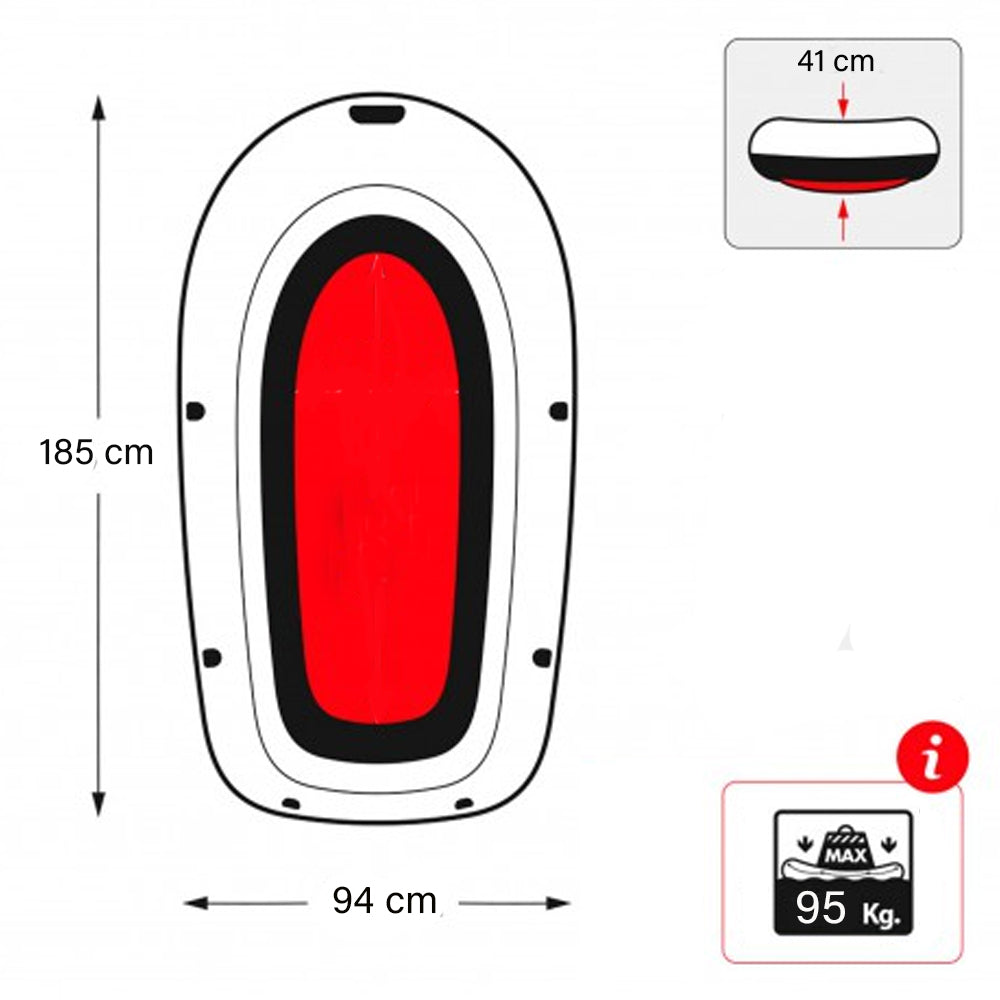 Bote Inflável Explorer 200 com Remos e Bomba Manual Intex