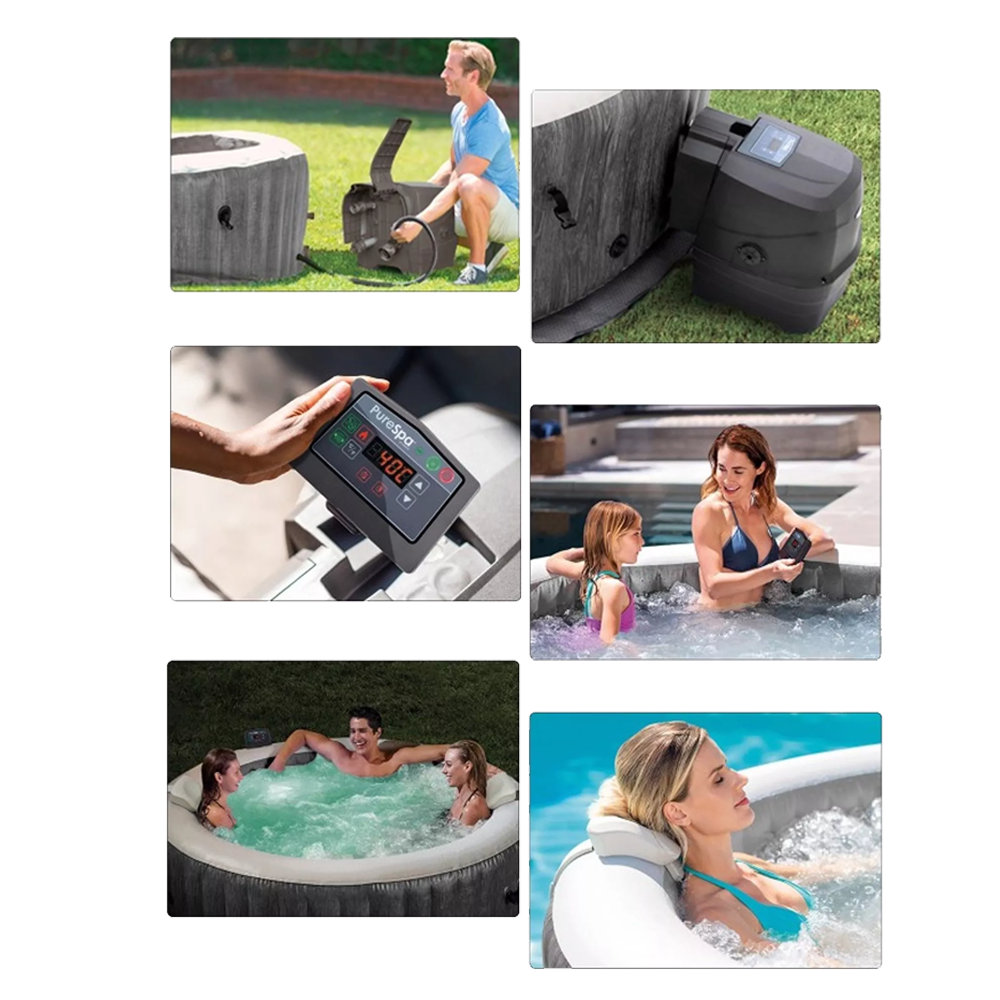 Piscina Inflável Intex Greywood SPA Ofurô 1.098 Litros 6 Lugares Com Bomba e Filtro 110v