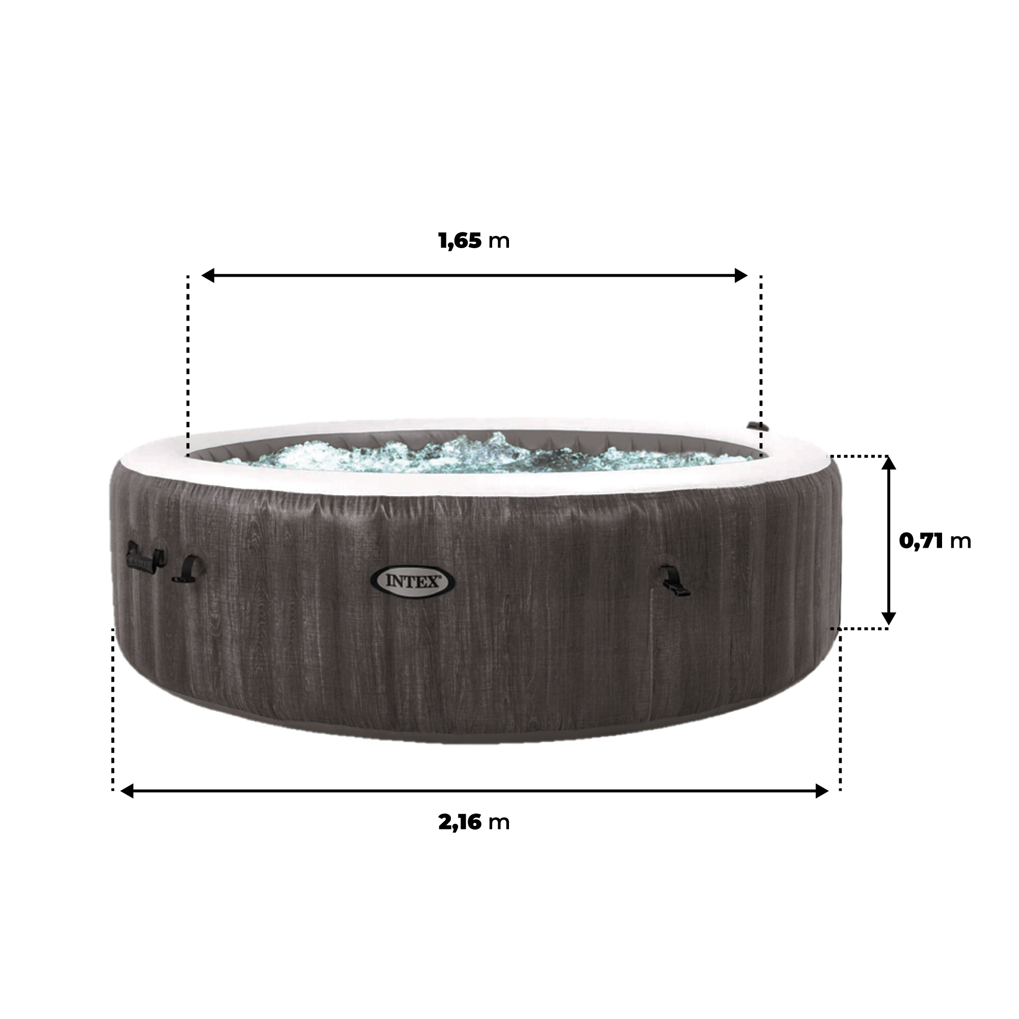 Piscina Inflável Intex Greywood SPA Ofurô 1.098 Litros 6 Lugares Com Bomba e Filtro 110v