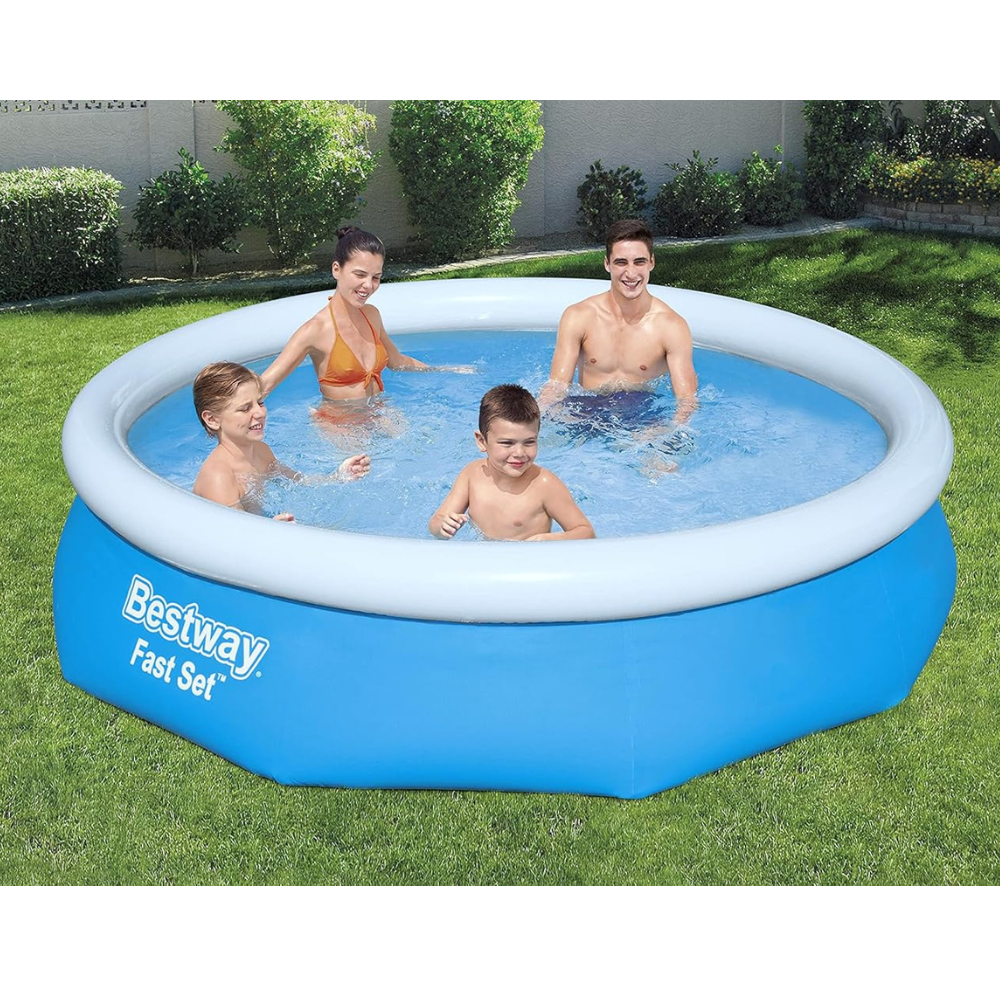 Piscina Inflável Grande Redonda Fast Set 3.800L Bestway
